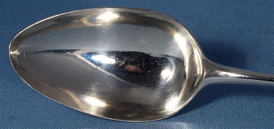 A large George III silver basting spoon, Length 12 ¾”/325mm Weight: 4.6oz/129grms